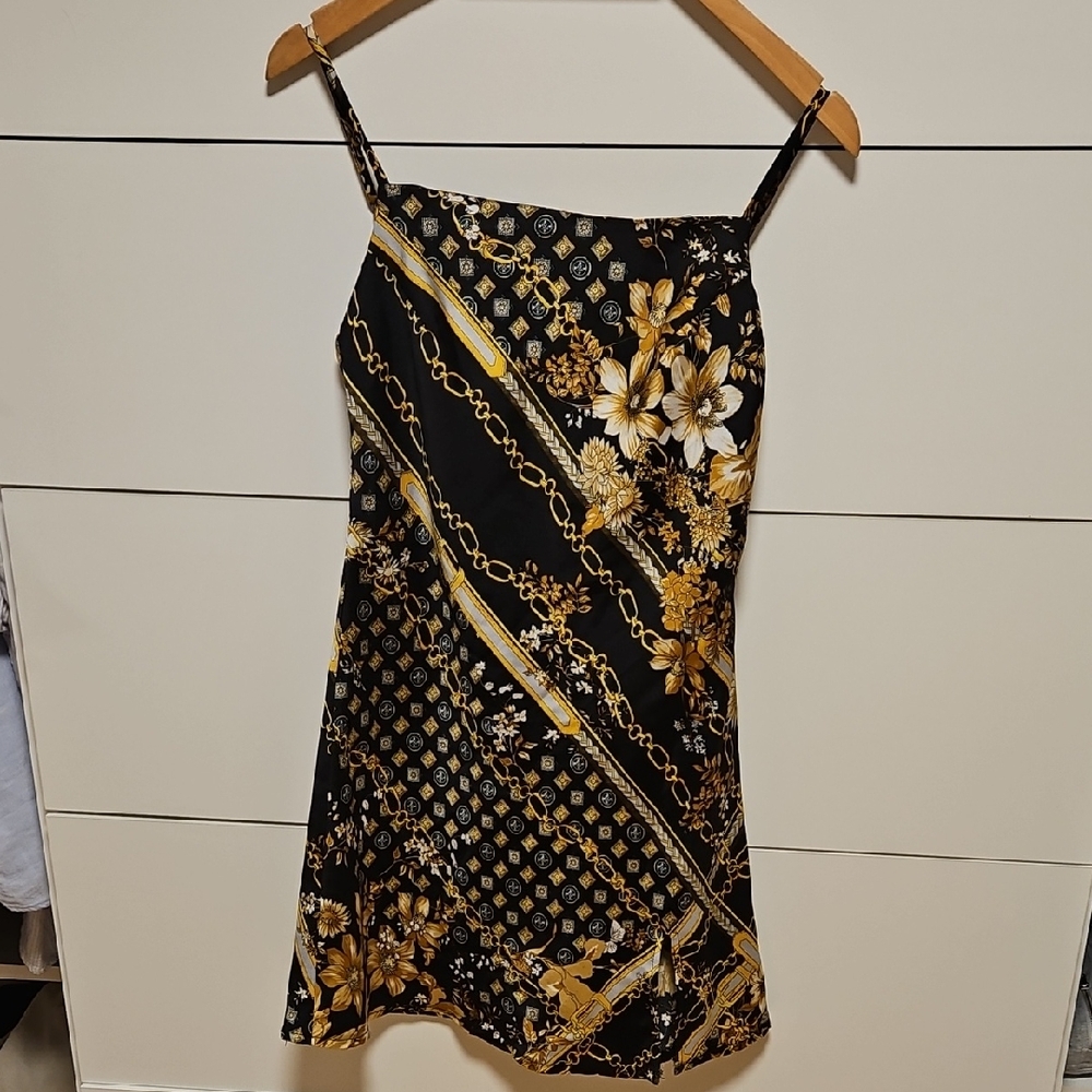 Princess Polly Black and Gold Mini Dress
